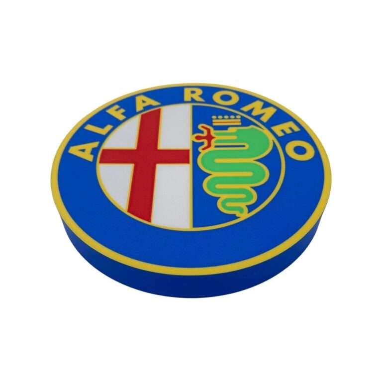 Runde Alfa Romeo LED-Leuchte mit mehrfarbigem Logo