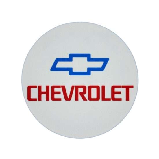 Runde Chevrolet LED-Lampe mit Logo in weiß blau rot