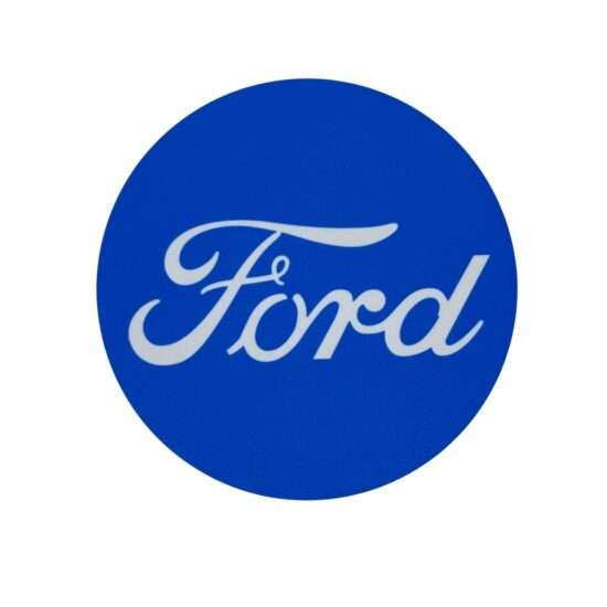 Runde Ford LED-Lampe mit Logo in blau weiß