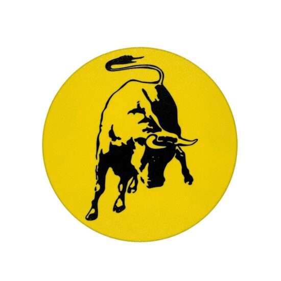 Runde Lamborghini LED-Leuchte mit Logo in gelb schwarz