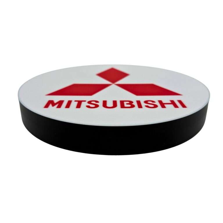 Runde Mitsubishi LED-Licht mit Logo in rot weiss