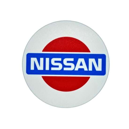 Runde Nissan LED-Lampe mit Logo in rot weiss blau