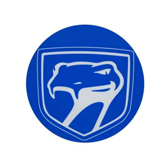 Runde Dodge Viper LED-Lampe mit altem Logo in blau weiß