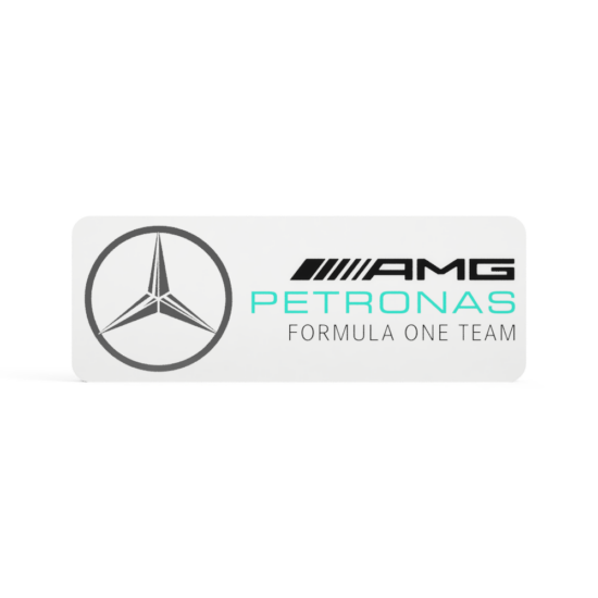 F1 Petronas Mercedes Logo rechteckig weiss schwarz Formel 1