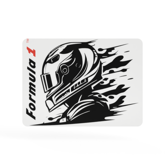 Formel 1 Leuchte Rennfahrer Profil schwarz weiss Formula 1